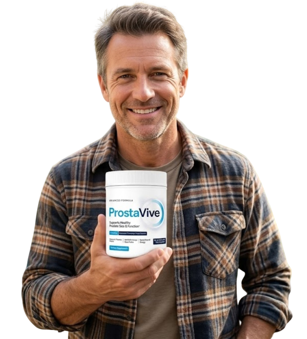 Man Holding Prostavive